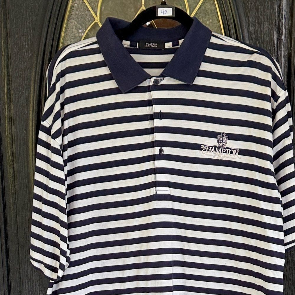 Hampton “The Players Edition” Striped Polo Shirt - L - Good Condition